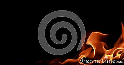 Closeup Fire flame abstract background Stock Photo