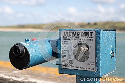 Closeup focus shot of a telescope Editorial Stock Photo