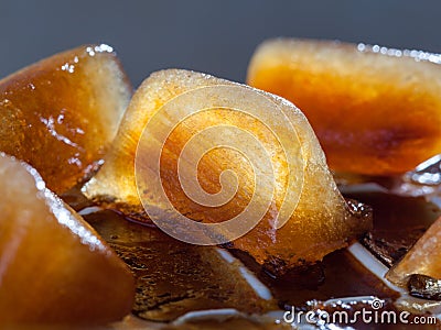 Iced coffee cubes Stock Photo