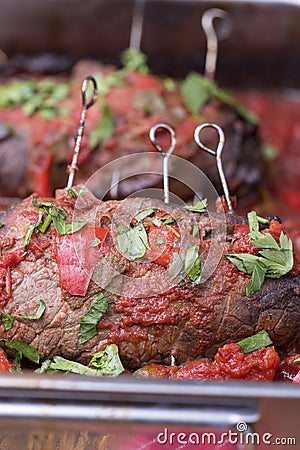 german meat roulade Stock Photo