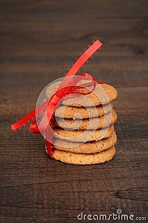 Closeup ginger snap cookies Stock Photo