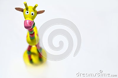 Closeup giraffe face toy Stock Photo