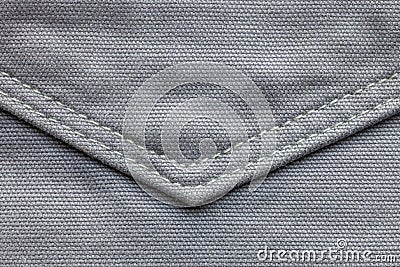 Closeup of grey denim fabric /denim texture background Stock Photo