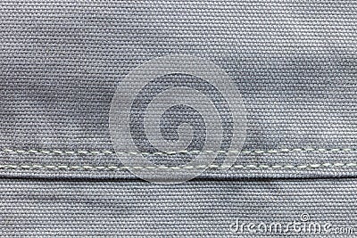 Closeup of grey denim fabric /denim texture background Stock Photo