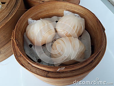 Closeup Hakau Shrimp Dimsum Chinese Food Stock Photo