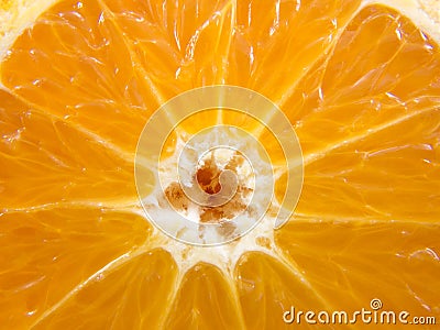 Closeup half orange Stock Photo