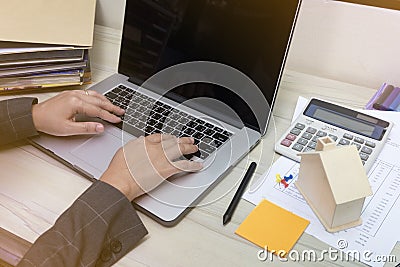 Busy work that needs to be done to close the budget at the end of the month Stock Photo