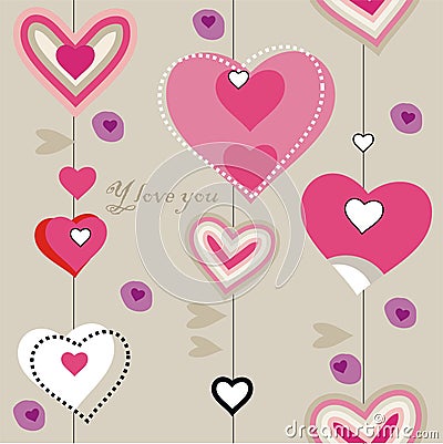 Closeup heart pattern Vector Illustration