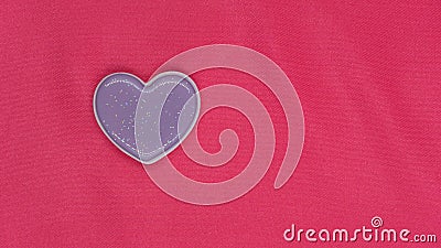 Closeup heart of rippled silk fabric Stock Photo