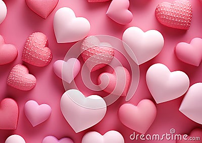 Closeup of a heart-shaped candy with a pink and white Sims textu Stock Photo