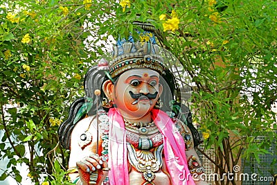 Closeup Hindu Goddess India. Stock Photo