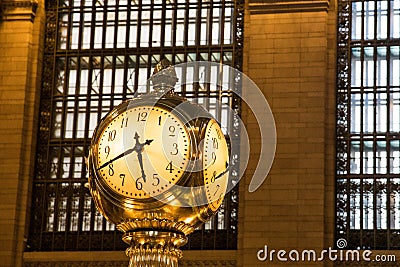 Closeup of clock in grand central station in new York Stock Photo