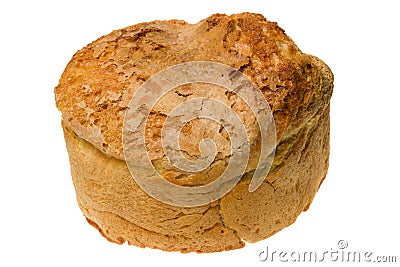 Traditional homemade bread on white background Stock Photo