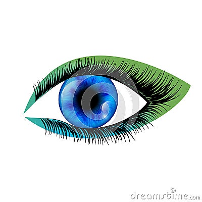 Closeup human eye. Vector illustration Vector Illustration