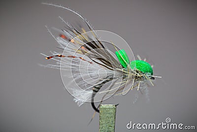 Caddis emerger fly pattern Stock Photo