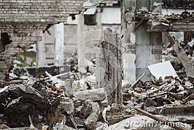 A closeup image of a garbage dump Stock Photo