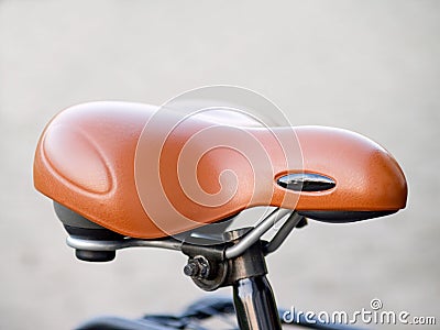 Closeup image of a modern comfortable bycycle seat Stock Photo