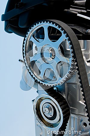 Closeup of an internal combustion engine Stock Photo