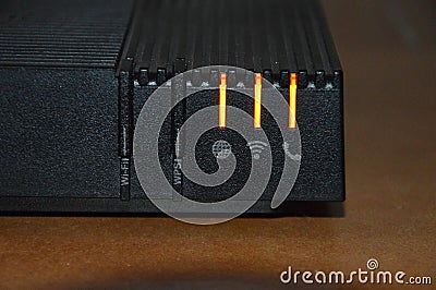 A closeup of an internet box Stock Photo