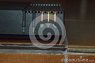 A closeup of an internet box Stock Photo