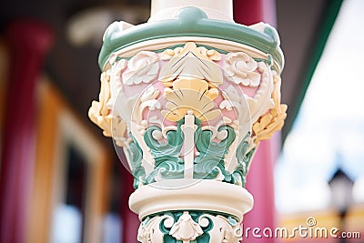 closeup of intricate lamp post design Stock Photo