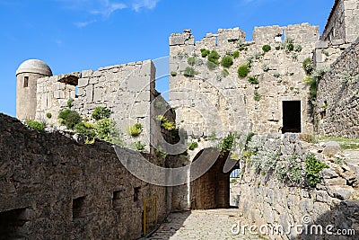 Closeup of Klis fortress in Croatia, near Split Stock Photo