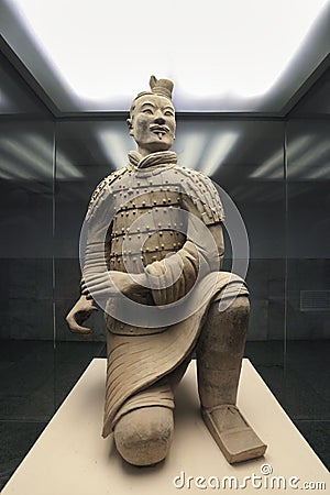 Kneeling archer of terracotta warrior Editorial Stock Photo