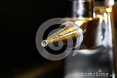Closeup of a lab gas valve head Stock Photo