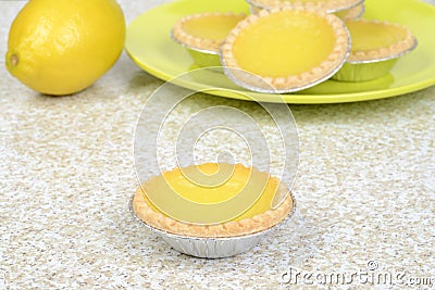 Closeup lemon tart Stock Photo