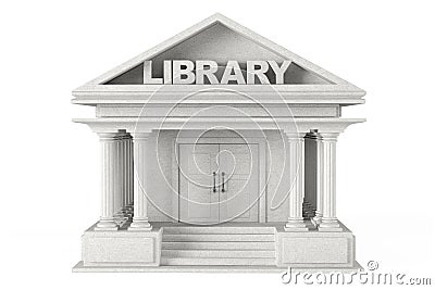 Closeup Library Building Stock Photo