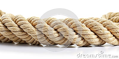 Closeup Linen Rope Loop Knot HighQuality Stock Image for Crafting Design and Background Applications Stock Photo
