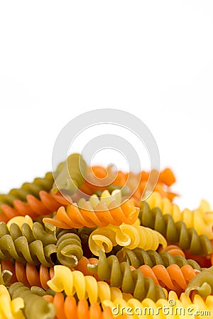 Closeup macro colored macaroni background Stock Photo