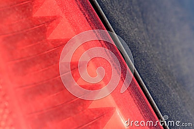 Dusty Rear Car Brakelight Abstract Stock Photo