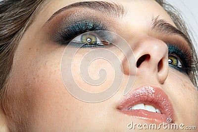 Closeup macro shot of human female eye Stock Photo