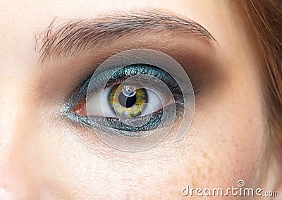 Closeup macro shot of human female eye Stock Photo