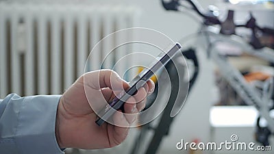 Closeup Man Hand Text Using a Cellphone and Access Network Online Applications Stock Photo