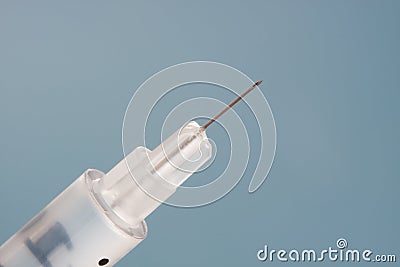 Closeup on medical subcutaneous needle Stock Photo