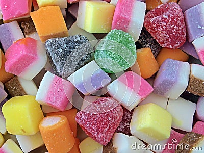 Closeup of mixed sweets Stock Photo