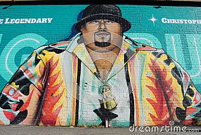 Big Pun Mural By Tats Cru, Detail, Bronx, NY, USA Editorial Stock Photo