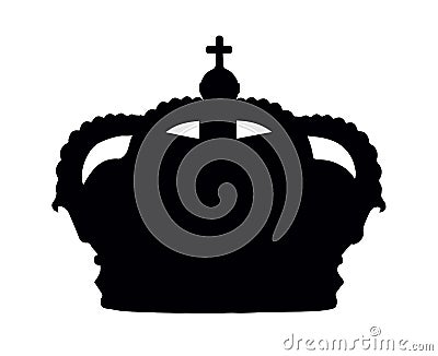 Crown symbol. Vector drawing icon Vector Illustration