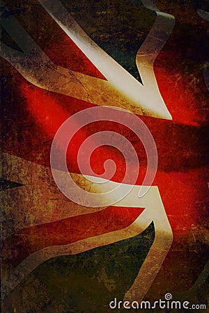 Grunged Union Jack Stock Photo