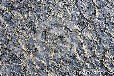 Closeup of natural dry land with crack ground detail Stock Photo