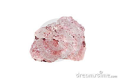 Closeup natural rough strawberry quartz Stock Photo