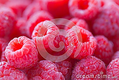 Closeup of natural tasty colourful raspberry with copy space Stock Photo