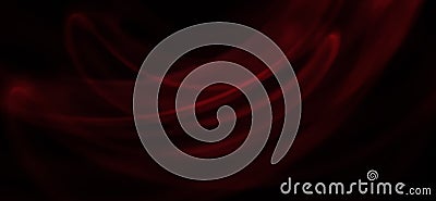 Neon red light curve wave pattern abstract flowing in a isolated Black background with copy space for texting Stock Photo