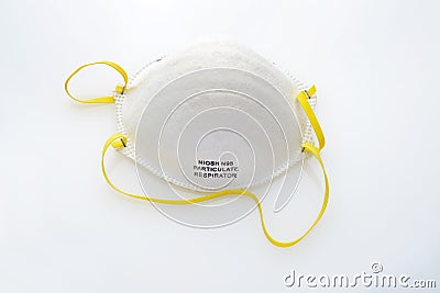 Closeup niosh n95 face mask Stock Photo