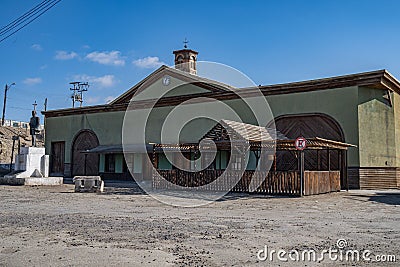 Closeup of an Old Caldera train station in South America Editorial Stock Photo
