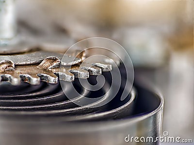 Old mechanical clockwork Stock Photo