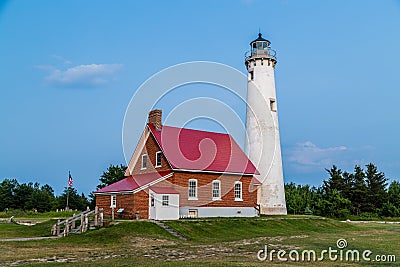 Tawas Point lighthouse Stock Photo