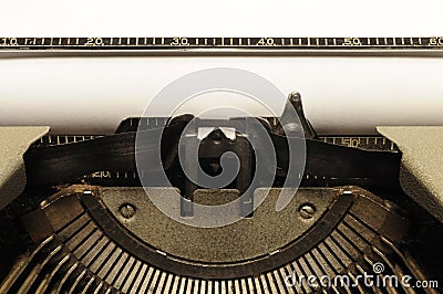 Closeup of old typewriter Stock Photo